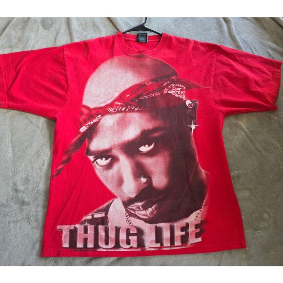 B2M Other - Y2K Vintage Tupac 2pac Shakur Thug Life B2M Heavy-duty Mens Tshirt Size XL